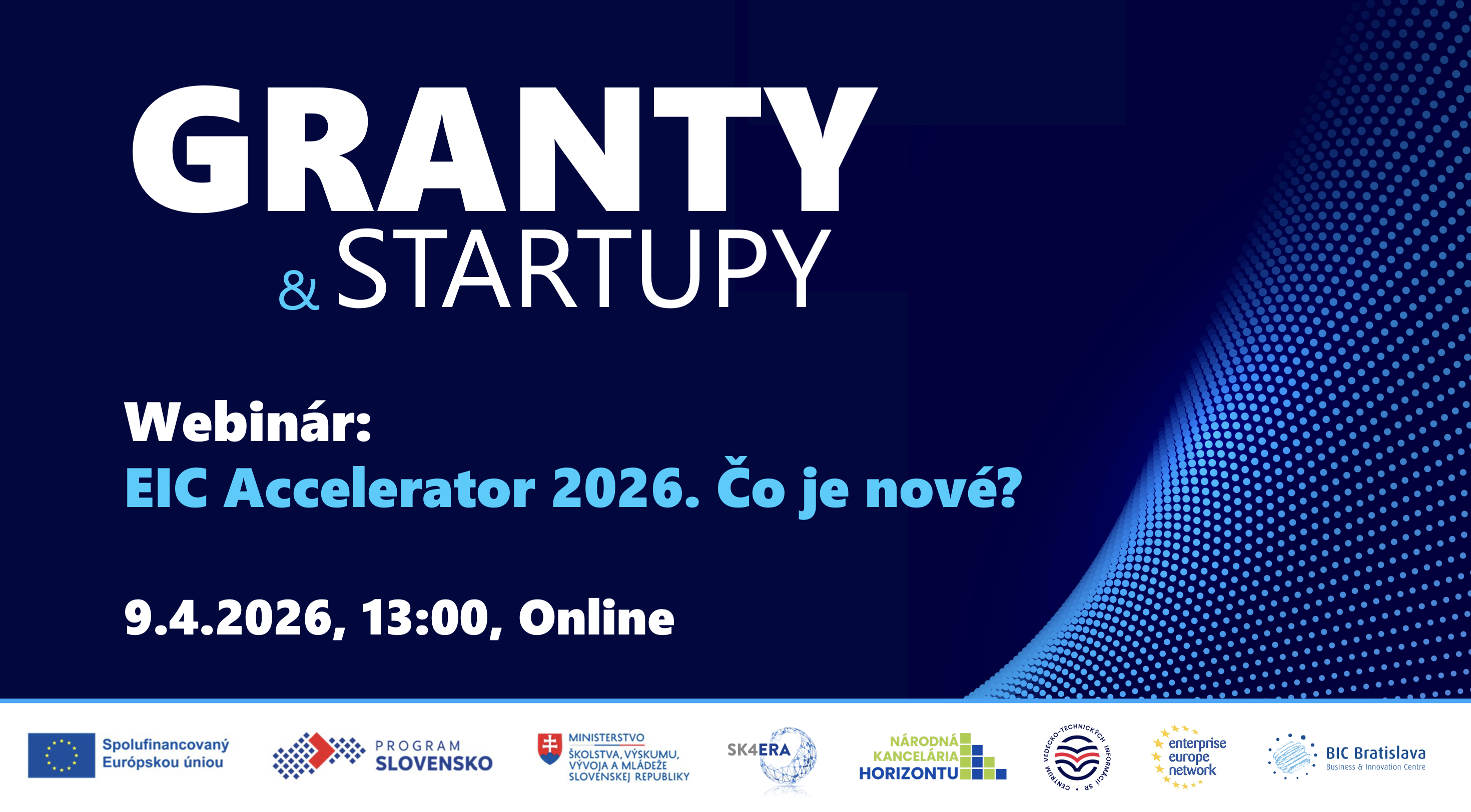 Webinár: EIC Accelerator 2026. Čo je nové? (Online, 9.4.2026) – InnoNews.blog